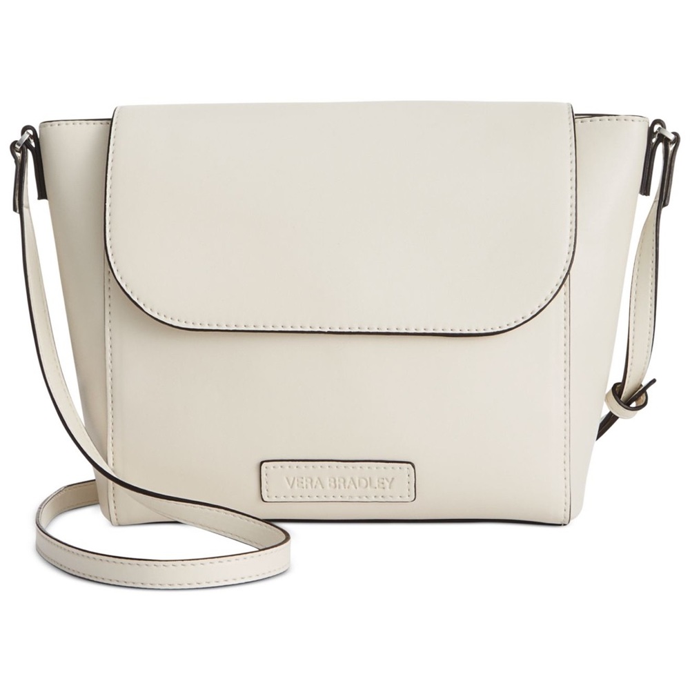 Vera Bradley Faux Leather Natural Flap Crossbody